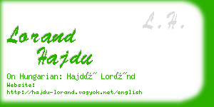 lorand hajdu business card